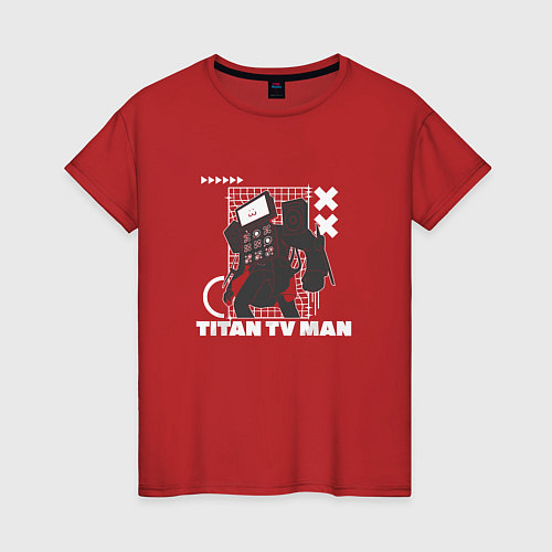 Женская футболка Titan TV Man / Красный – фото 1