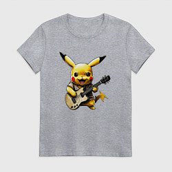 Женская футболка Поющий Пикачу