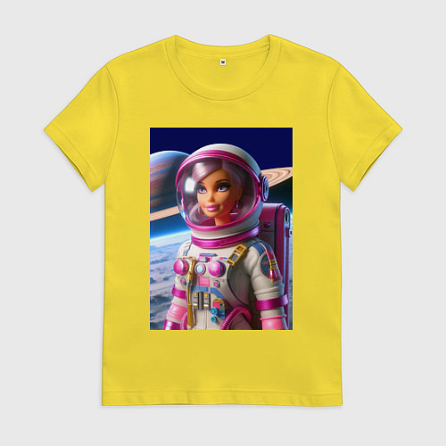 Женская футболка Барби - крутой космонавт / Желтый – фото 1