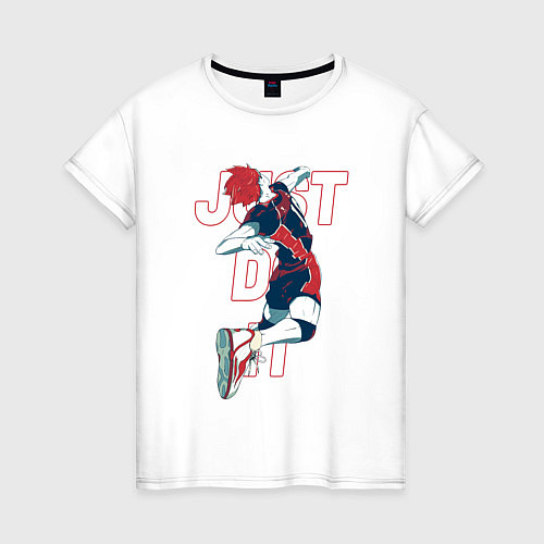 Женская футболка Хината Шое - Волейбол / Белый – фото 1
