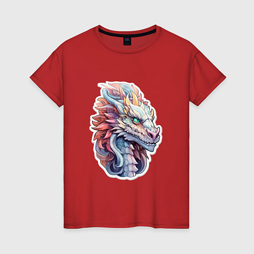 Женская футболка Colorful dragon / Красный – фото 1