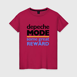 Футболка хлопковая женская Depeche Mode - Some Great Reward, цвет: маджента