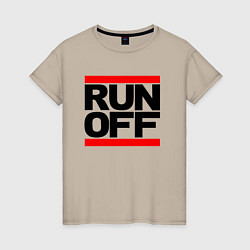 Женская футболка Run off black