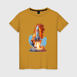 Женская футболка Пуск ракеты