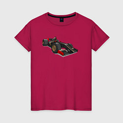 Футболка хлопковая женская Formula-1 Lotus, цвет: маджента