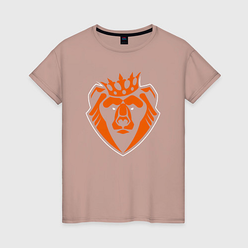 Женская футболка Царь медведь / Пыльно-розовый – фото 1