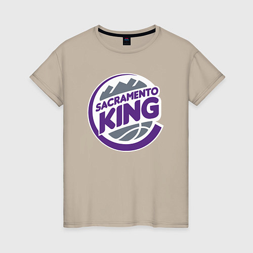 Женская футболка Sacramento king / Миндальный – фото 1