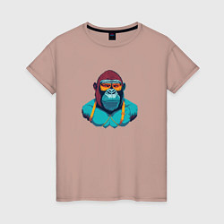 Женская футболка Крутая горилла в очках