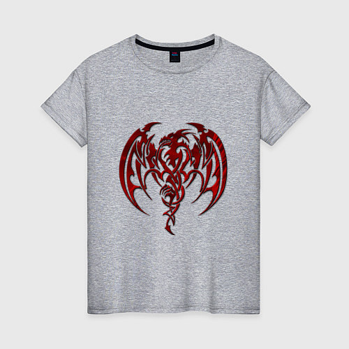 Женская футболка Кельтский дракон / Меланж – фото 1