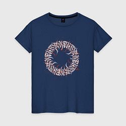 Женская футболка Узор имитирующий буквы в круге