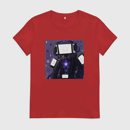 Женская футболка Funny Titan TV Man / Красный – фото 1