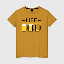 Женская футболка Life beer