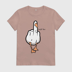 Женская футболка Duck you - fuck you