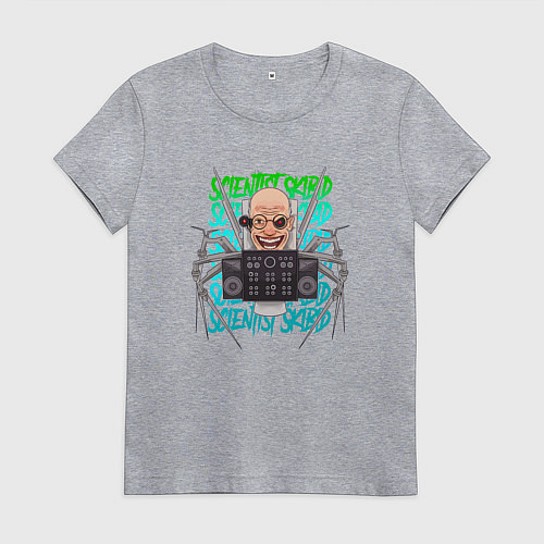Женская футболка Скибиди Туалет учёный / Меланж – фото 1