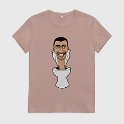 Женская футболка Skibidi Toilet mad