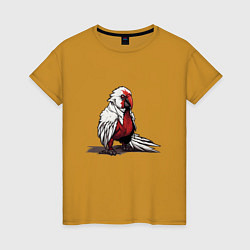 Женская футболка Красный попугай