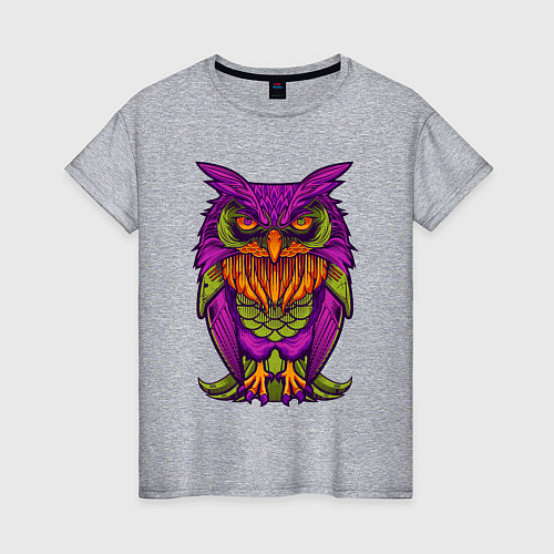 Женская футболка Purple owl / Меланж – фото 1