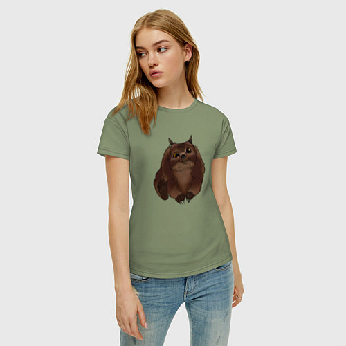Женская футболка Детеныш Медвесыча / Авокадо – фото 3