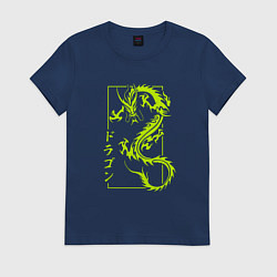 Женская футболка Тату с драконом
