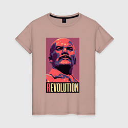 Женская футболка Lenin revolution
