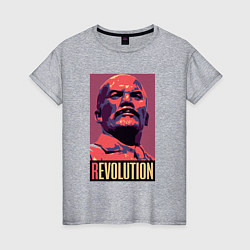 Женская футболка Lenin revolution