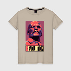 Женская футболка Lenin revolution