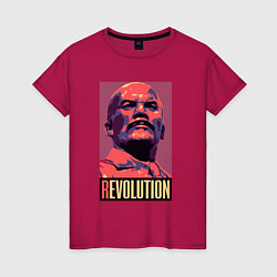 Женская футболка Lenin revolution