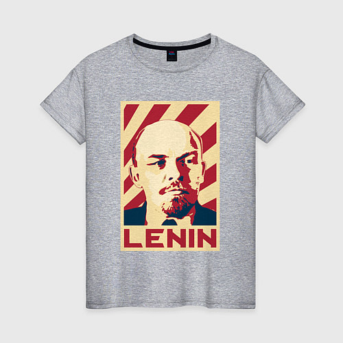 Женская футболка Vladimir Lenin / Меланж – фото 1