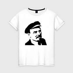 Женская футболка Ленин в кепке