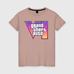 Женская футболка Gta 6 официальное лого