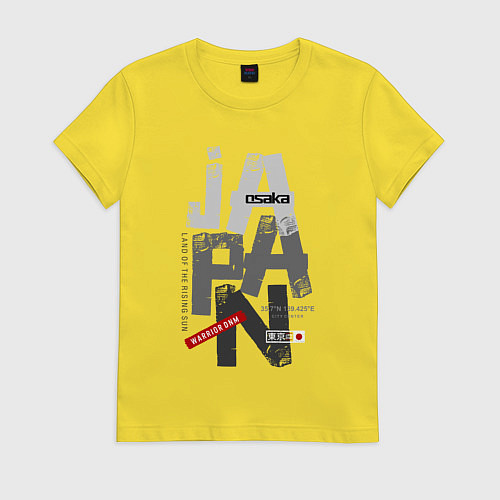 Женская футболка Япония - страна восходящего солнца / Желтый – фото 1