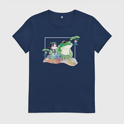 Женская футболка Маомао чиби и лягушка - Монолог фармацевта