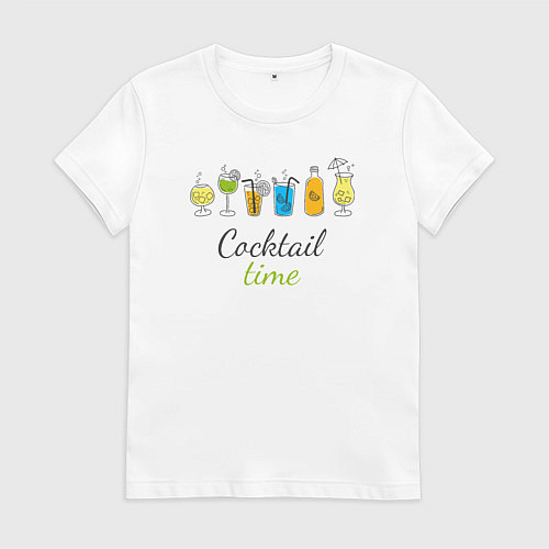 Женская футболка Время коктейлей / Белый – фото 1
