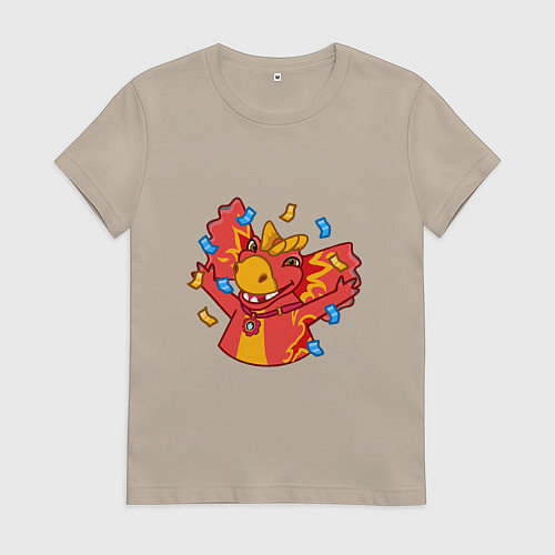 Женская футболка Сирена - Турбозавры / Миндальный – фото 1