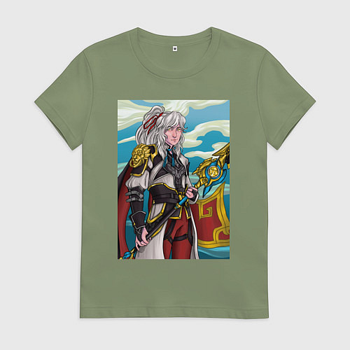 Женская футболка Цзин Юань - Honkai Star Rail / Авокадо – фото 1