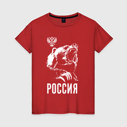 Женская футболка Русский медведь