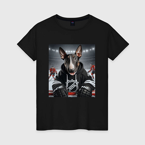 Женская футболка Булли и парни из команды NHL / Черный – фото 1