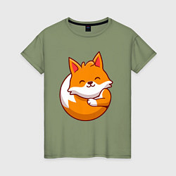 Женская футболка Orange fox