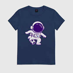Женская футболка Космонавт футболист