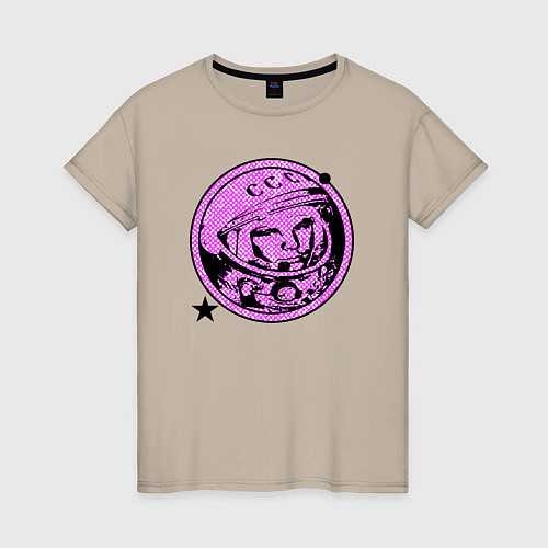 Женская футболка Violet Gagarin / Миндальный – фото 1