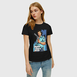 Футболка хлопковая женская GTA - Томми Версетти, цвет: черный — фото 2