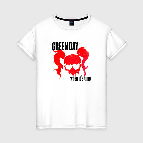 Женская футболка Green Day when its time / Белый – фото 1