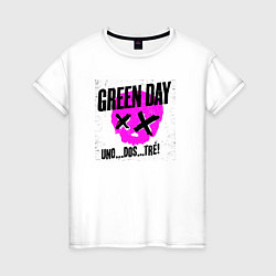 Женская футболка Green Day uno dos tre