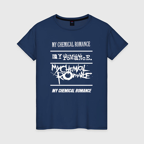 Женская футболка My Chemical Romance rock band / Тёмно-синий – фото 1