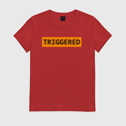 Футболка хлопковая женская Triggered, цвет: красный