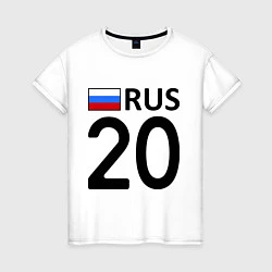 Футболка хлопковая женская RUS 20, цвет: белый