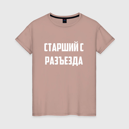 Женская футболка Старший с разъезда / Пыльно-розовый – фото 1