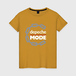 Футболка хлопковая женская Depeche Mode - Ring, цвет: горчичный