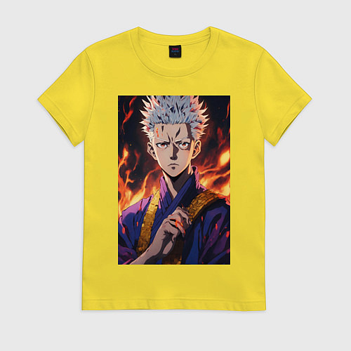 Женская футболка Satoru Gojo магическая битва / Желтый – фото 1
