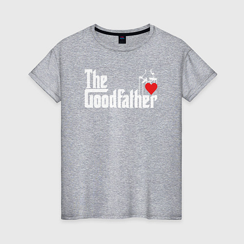 Женская футболка The godfather love / Меланж – фото 1